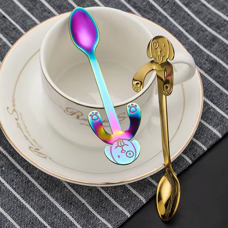 Cuillère Chien - Pour le Thé, le Café ou le Dessert - 4 Couleurs