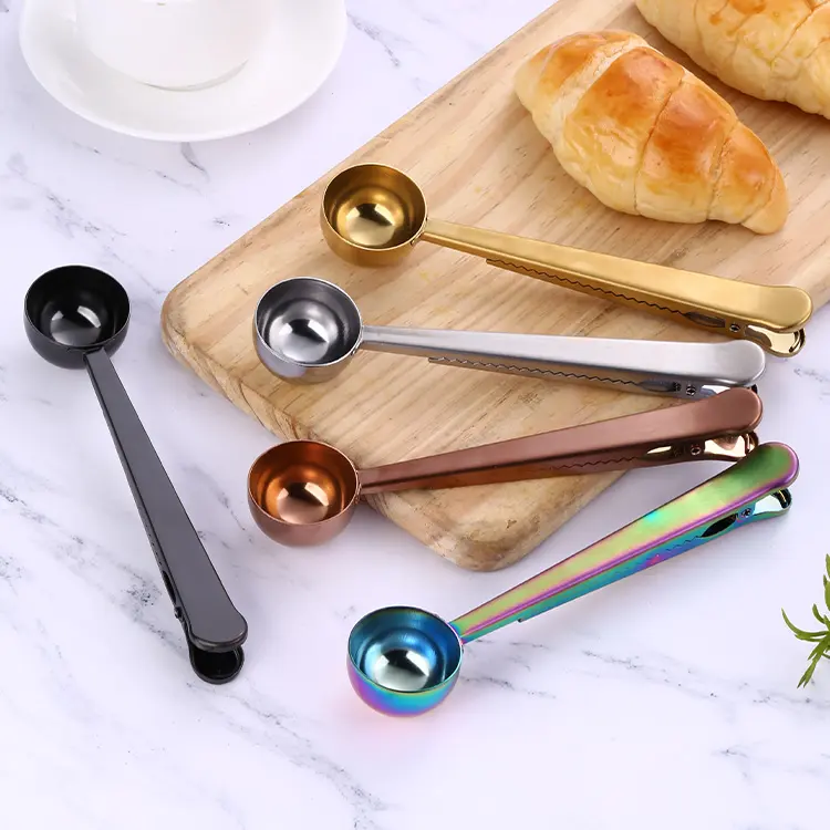 Cuillère/Doseur avec Pince de Fermeture - 5 coloris disponibles
