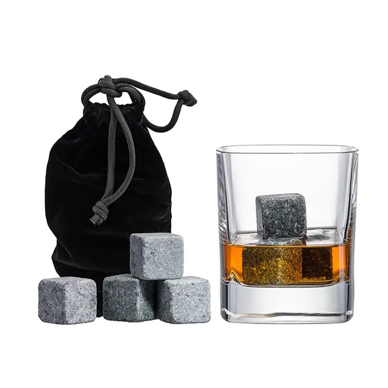 Set de 6 glaçons en Granite avec pochon
