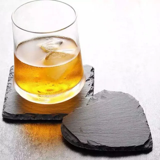 Dessous de Verre en Ardoise - 3 formes disponibles