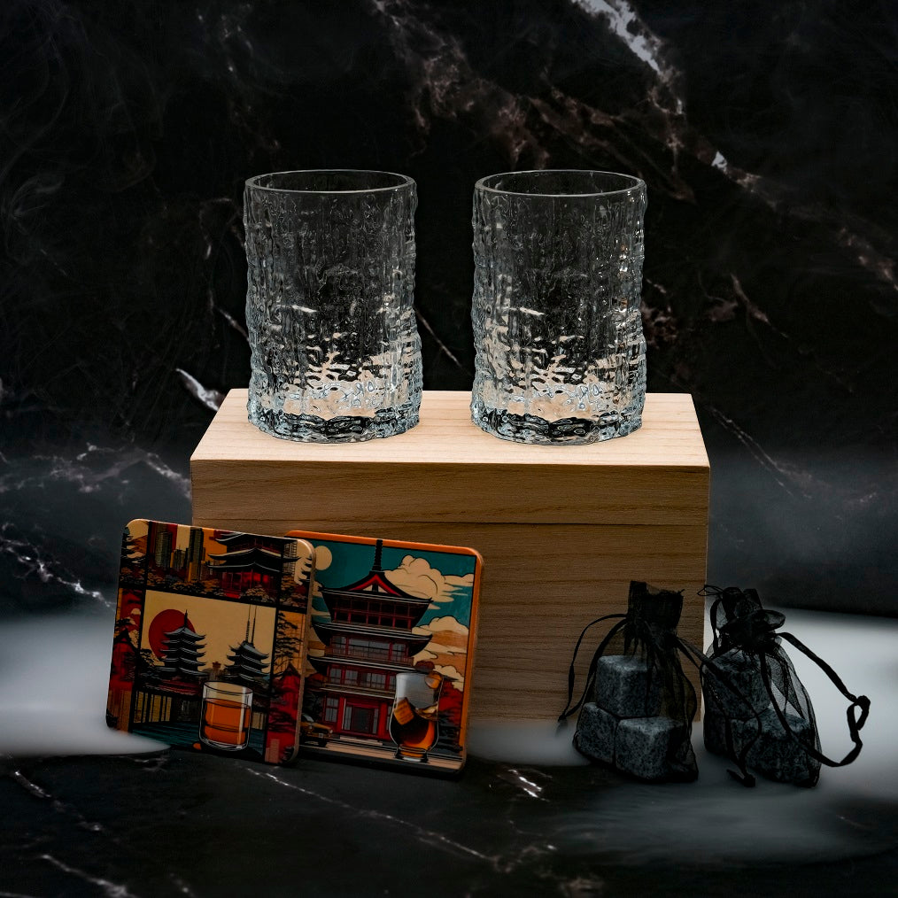 Verre Japonais Ajiwai 316 - Coffret Bois