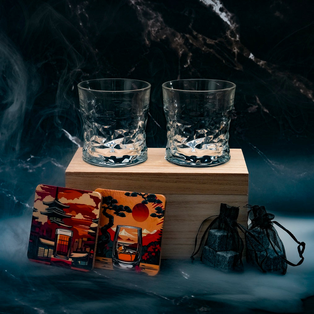 Verre Japonais Ajiwai 325 - Coffret Bois