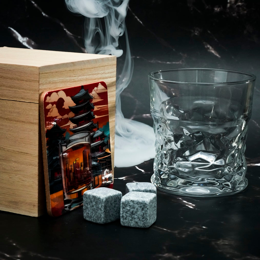 Verre Japonais Ajiwai 325 - Coffret Bois