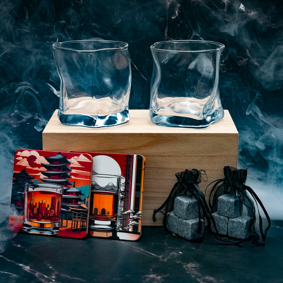 Verre Japonais Ajiwai 369 - Coffret Bois