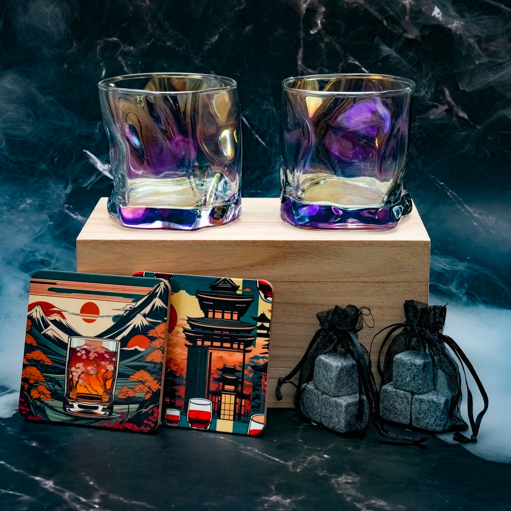 Verre Japonais Ajiwai 369RB - Coffret Bois
