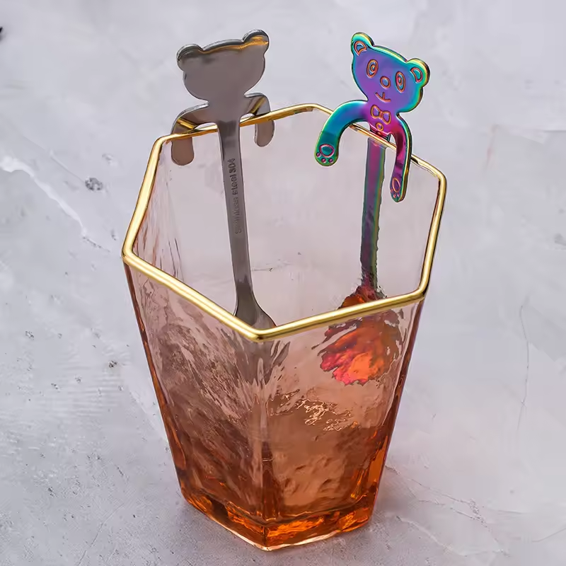 Cuillère Ourson - Pour le Thé, le Café ou le Dessert - 4 Couleurs