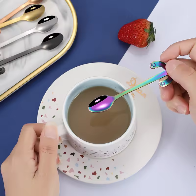 Cuillère Chien - Pour le Thé, le Café ou le Dessert - 4 Couleurs