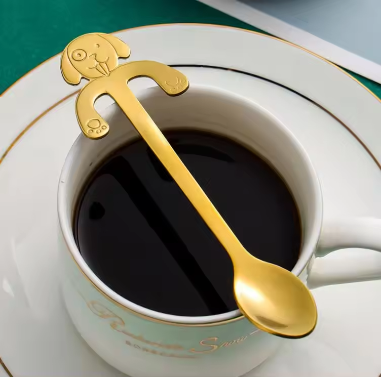 Cuillère Chien - Pour le Thé, le Café ou le Dessert - 4 Couleurs