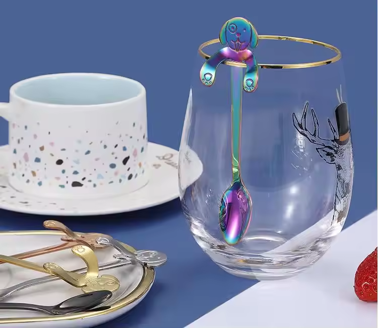 Cuillère Chien - Pour le Thé, le Café ou le Dessert - 4 Couleurs