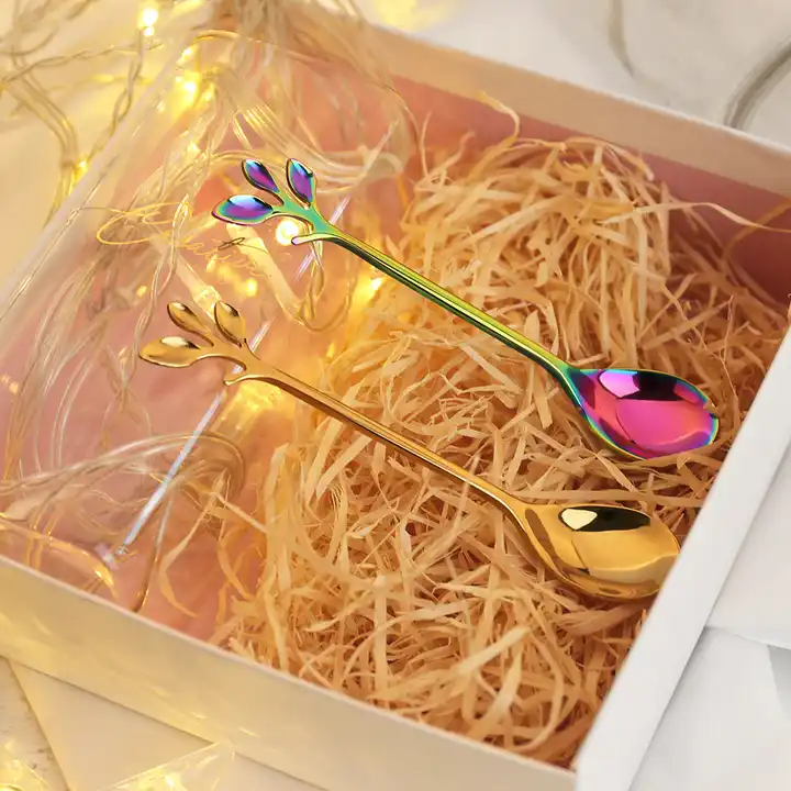 Cuillère Feuille - Pour le thé, le café ou les desserts - 4 couleurs
