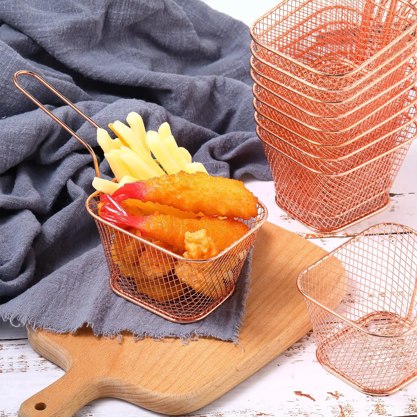 Panier à Frites - Rectangulaire - 4 couleurs disponibles