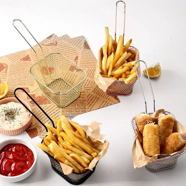 Panier à Frites - Rectangulaire - 4 couleurs disponibles