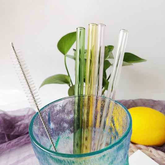 Paille en Verre - Droite ou Courbée - 10 coloris