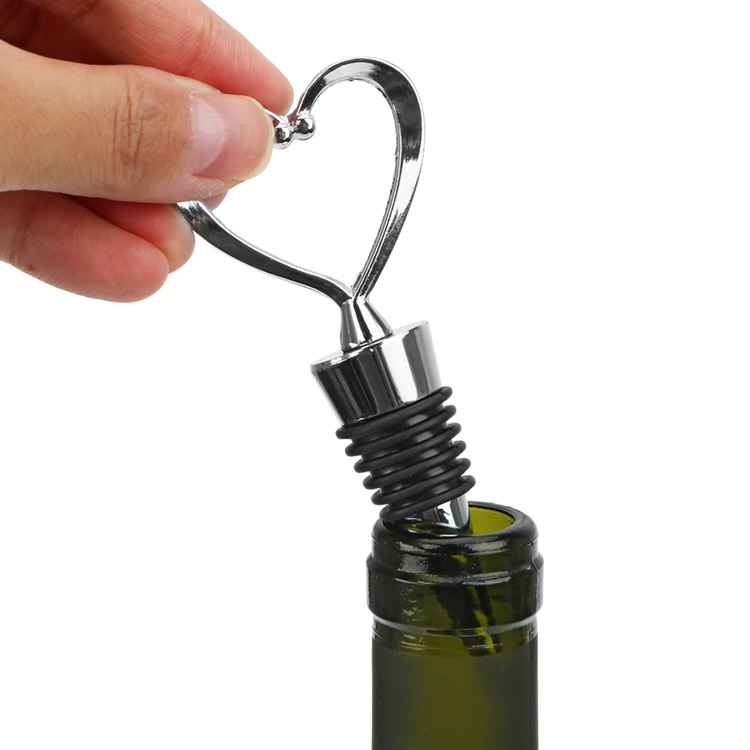 Bouchon Inox - Stopper - Cœur - Argenté ou Doré