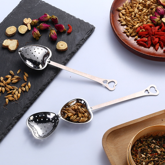 Infuseur à thé - Forme cœur - Avec poignée - 4 couleurs