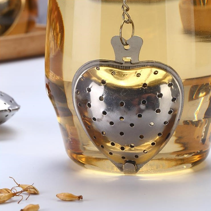 Infuseur à thé - Forme cœur - À suspendre - 4 couleurs