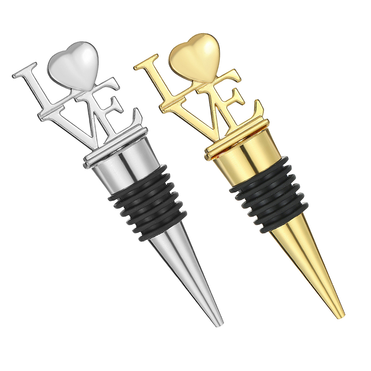 Bouchon Inox - Stopper - Love - Argenté ou Doré