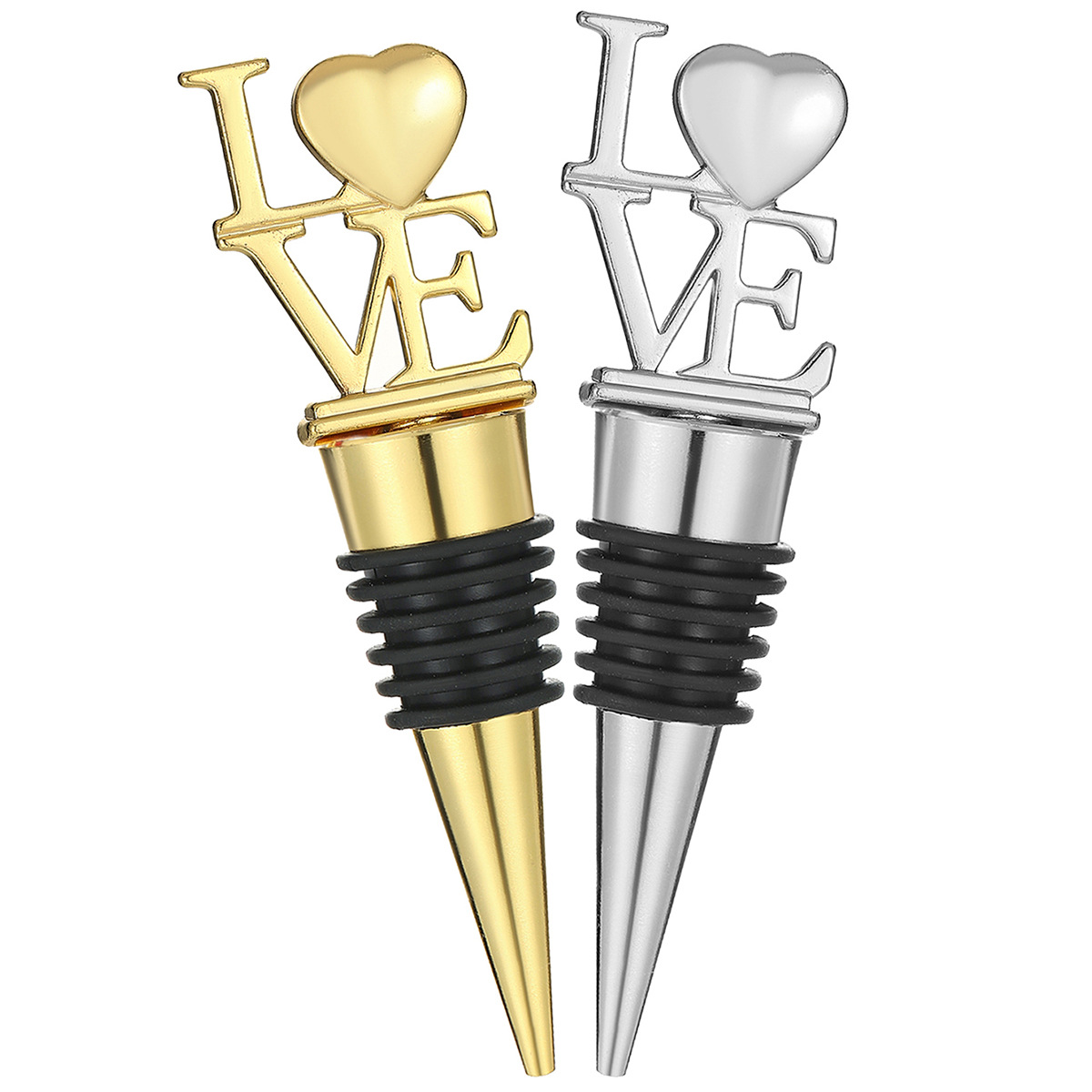 Bouchon Inox - Stopper - Love - Argenté ou Doré