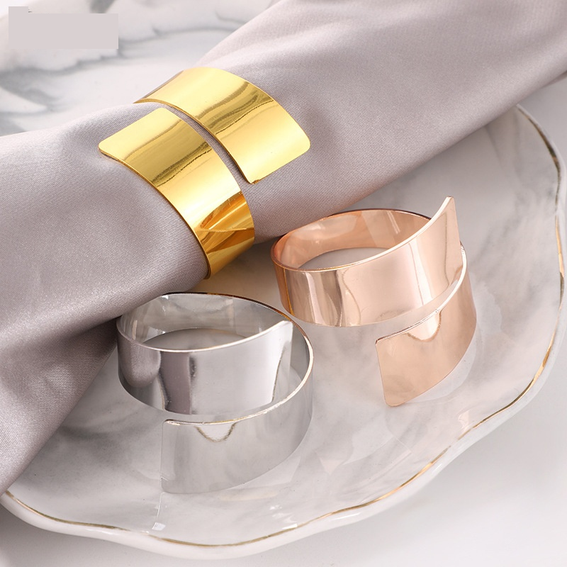 Rond de Serviette - Flat & Round - Argenté ou Doré