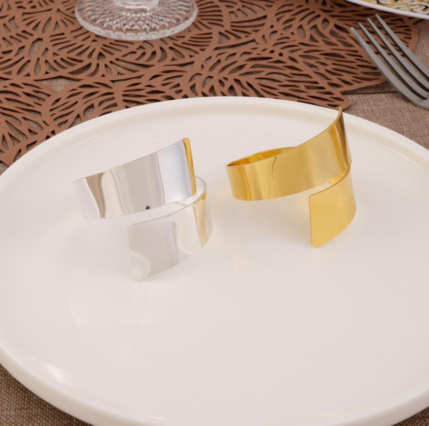 Rond de Serviette - Flat & Round - Argenté ou Doré