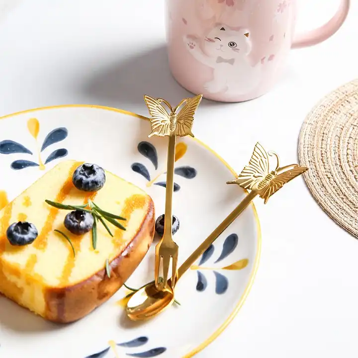 Cuillère Papillon - Pour le thé, le café ou les desserts - 4 couleurs
