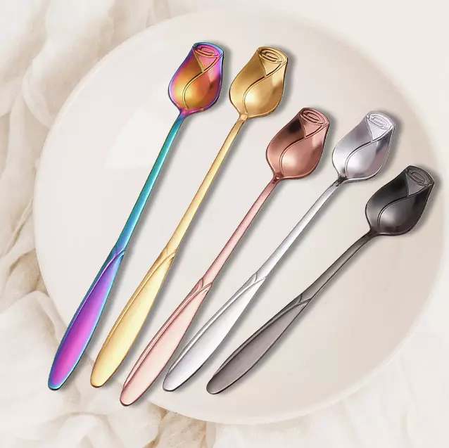 Cuillère 'Rose' - 4 couleurs disponibles