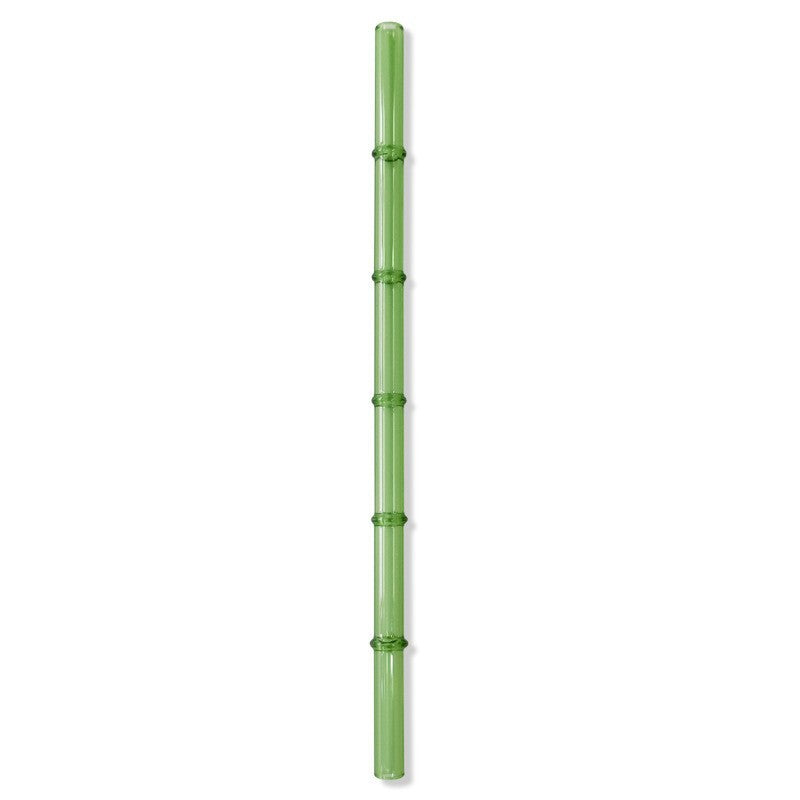 Paille en verre - Design bambou - Droite - 200 x 8 mm