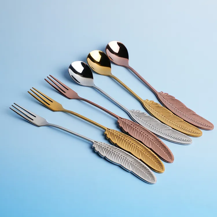 Fourchette Plume - Pour apéritifs, tapas ou desserts - 4 couleurs