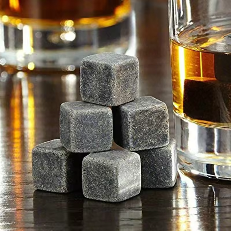 Set de 6 glaçons en Granite avec pochon
