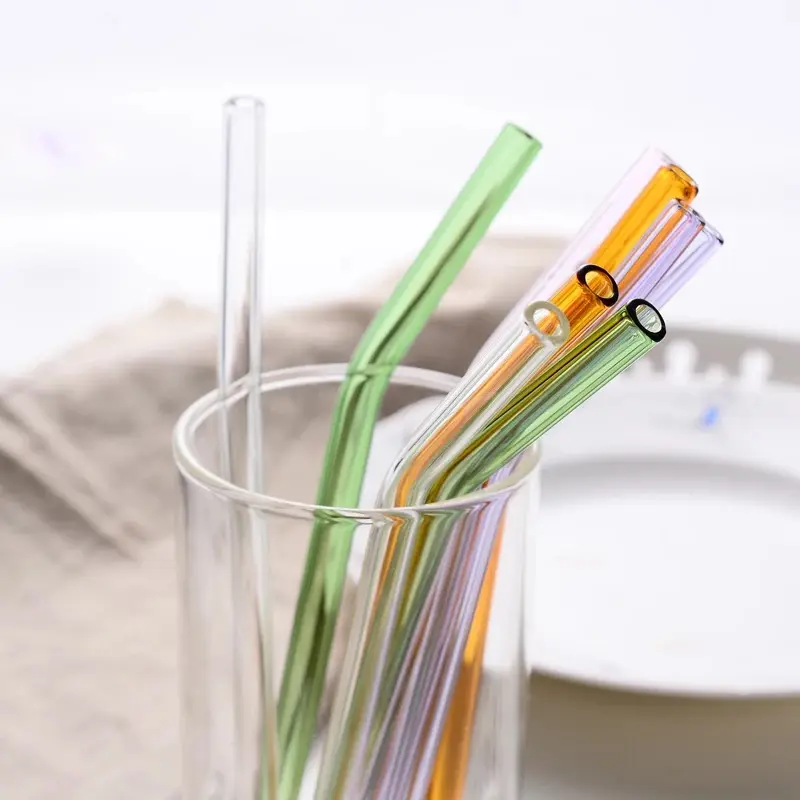 Paille en Verre - Droite ou Courbée - 10 coloris