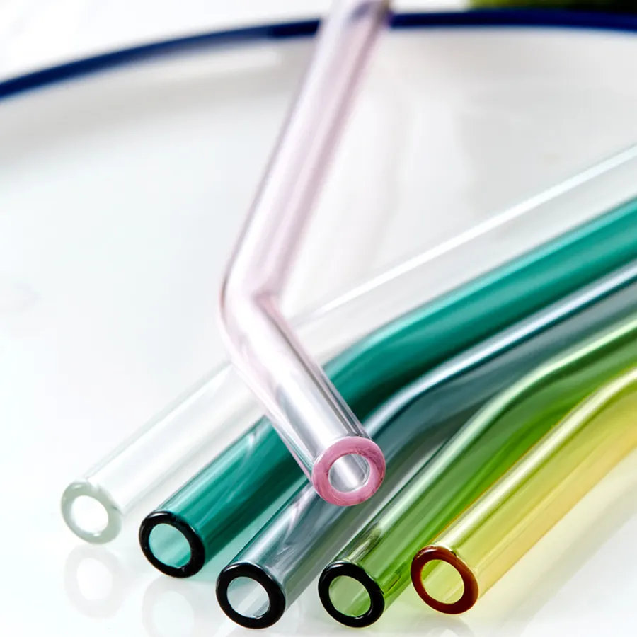 Paille en Verre - Droite ou Courbée - 10 coloris