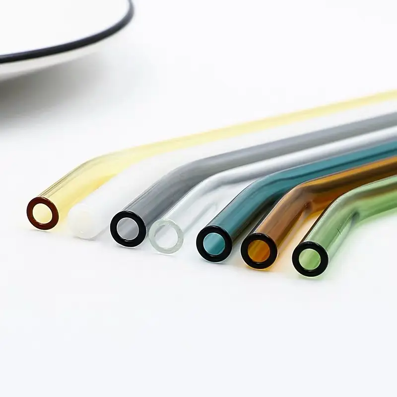 Paille en Verre - Droite ou Courbée - 10 coloris