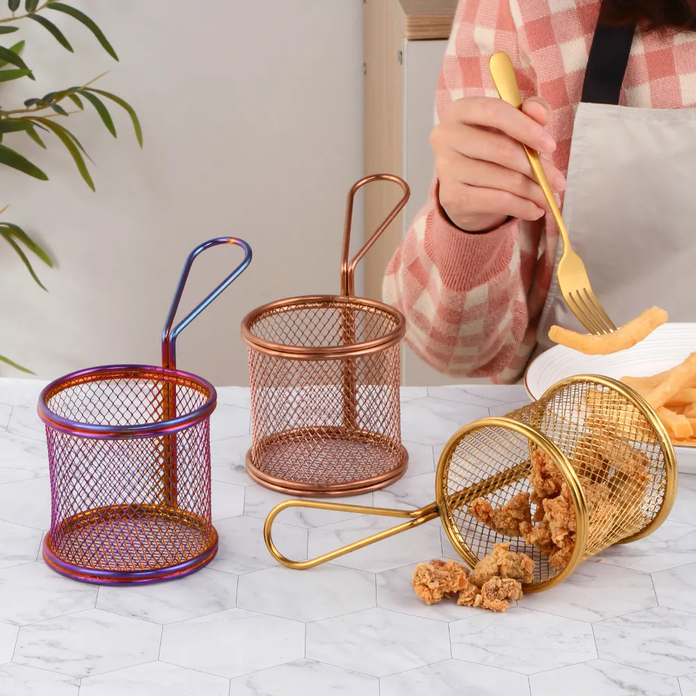 Panier à Frites - Rond - 4 couleurs disponibles