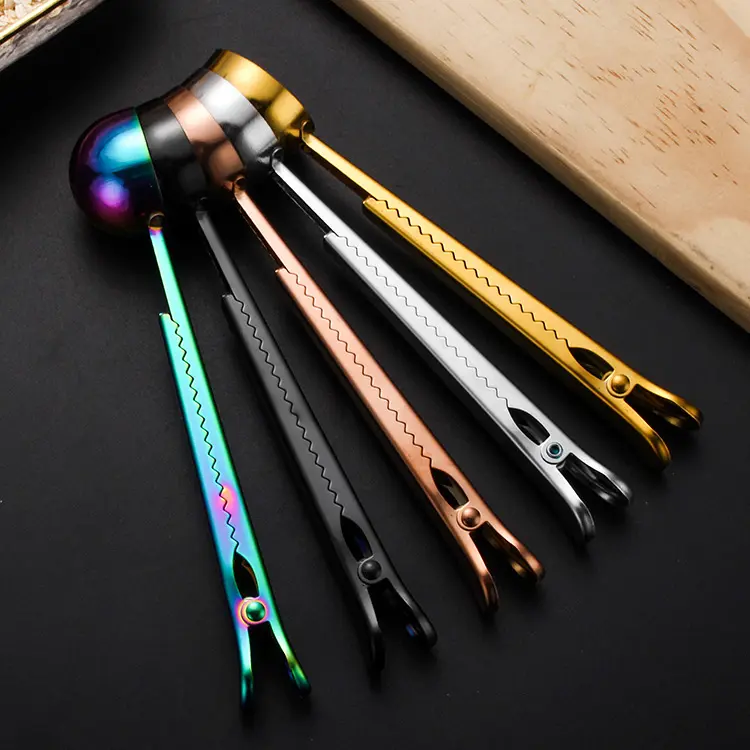 Cuillère/Doseur avec Pince de Fermeture - 5 coloris disponibles